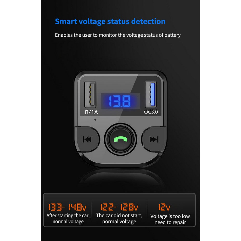 2 X Handsfree Car Wireless Bluetooth FM Transmitter Radio MP3 Player Dual USB Charger