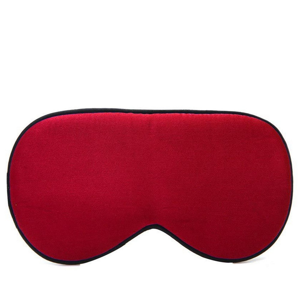 2 Pack Adjustable Super Smooth Blindfold Silk Sleep Eye Mask with Bag Green and Wine Red