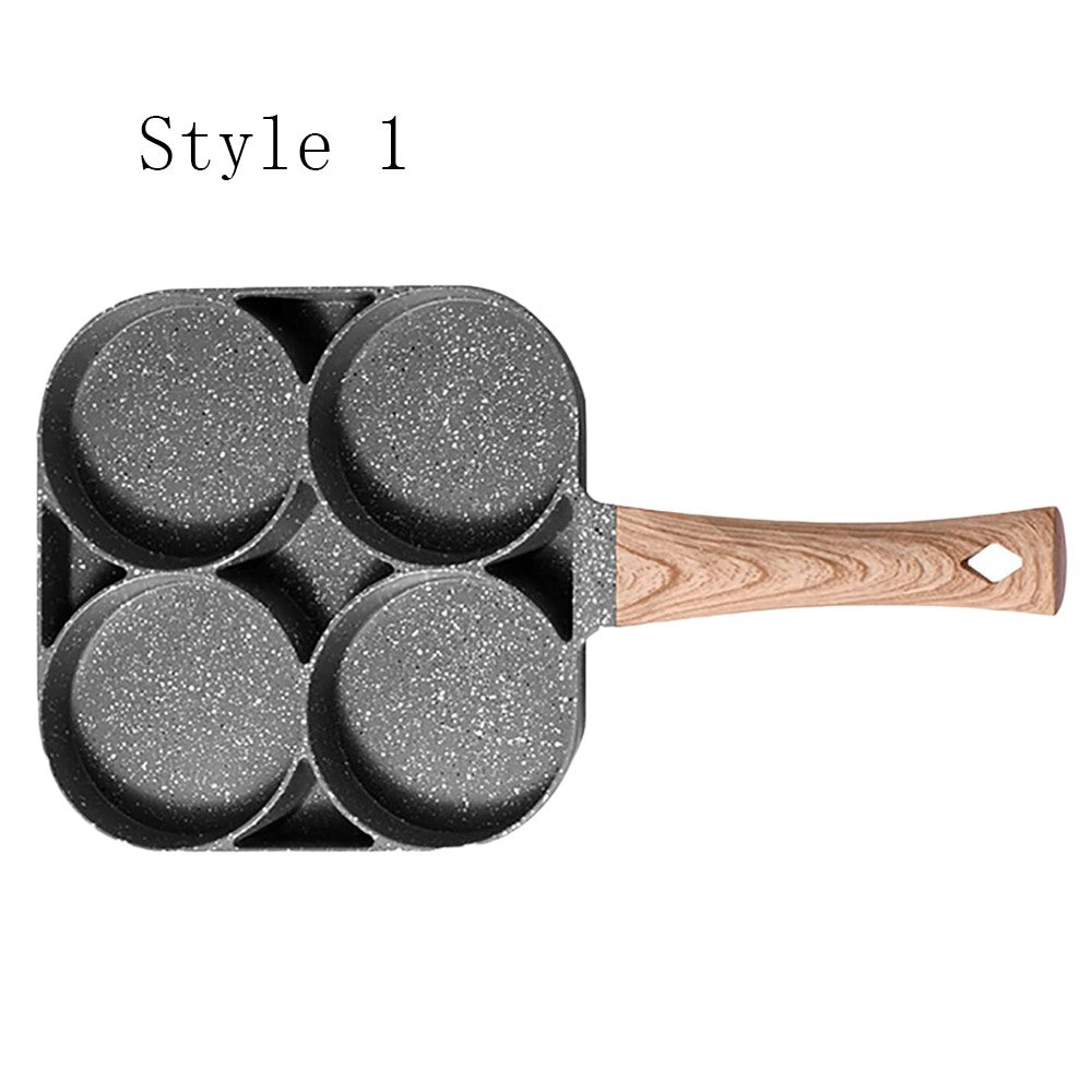Non Stick Four Holes Egg Frying Pan with 4 Pancake Omelette Pan Kitchen Cookware WITHOUT PAN LID