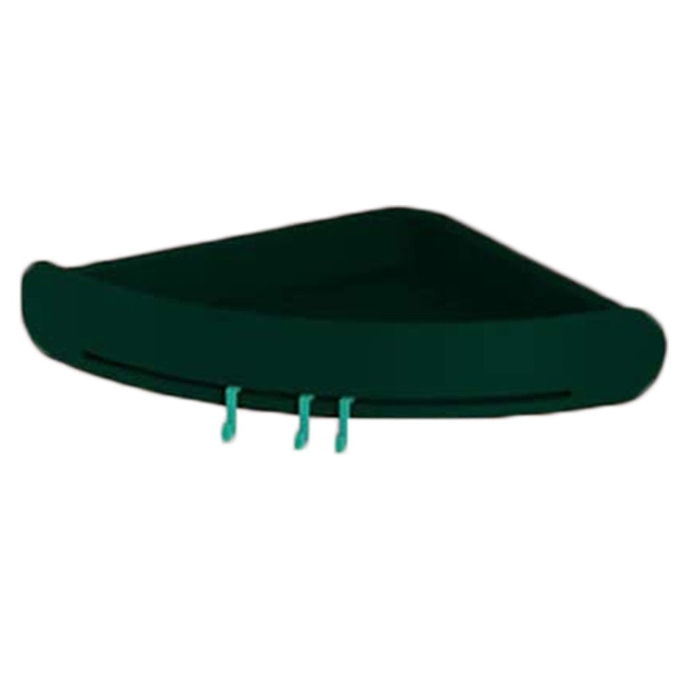 Home Kitchen Bathroom Corner Storage Shelf with 3 Hooks