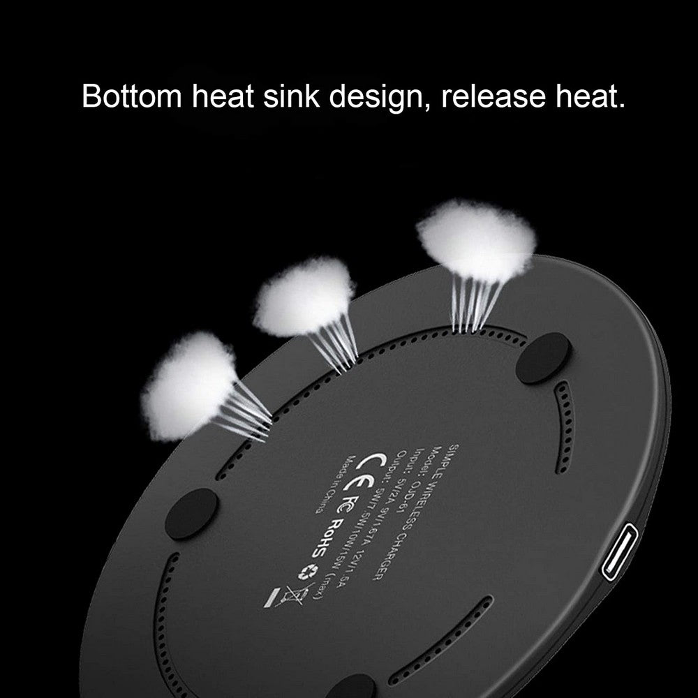 2 Pack 15W Wireless Charger Ultra Thin Mobile Phone Fast Charging Pad Suitable for iPhone 12