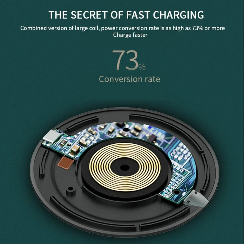 2 Pack 15W Wireless Charger Ultra Thin Mobile Phone Fast Charging Pad Suitable for iPhone 12