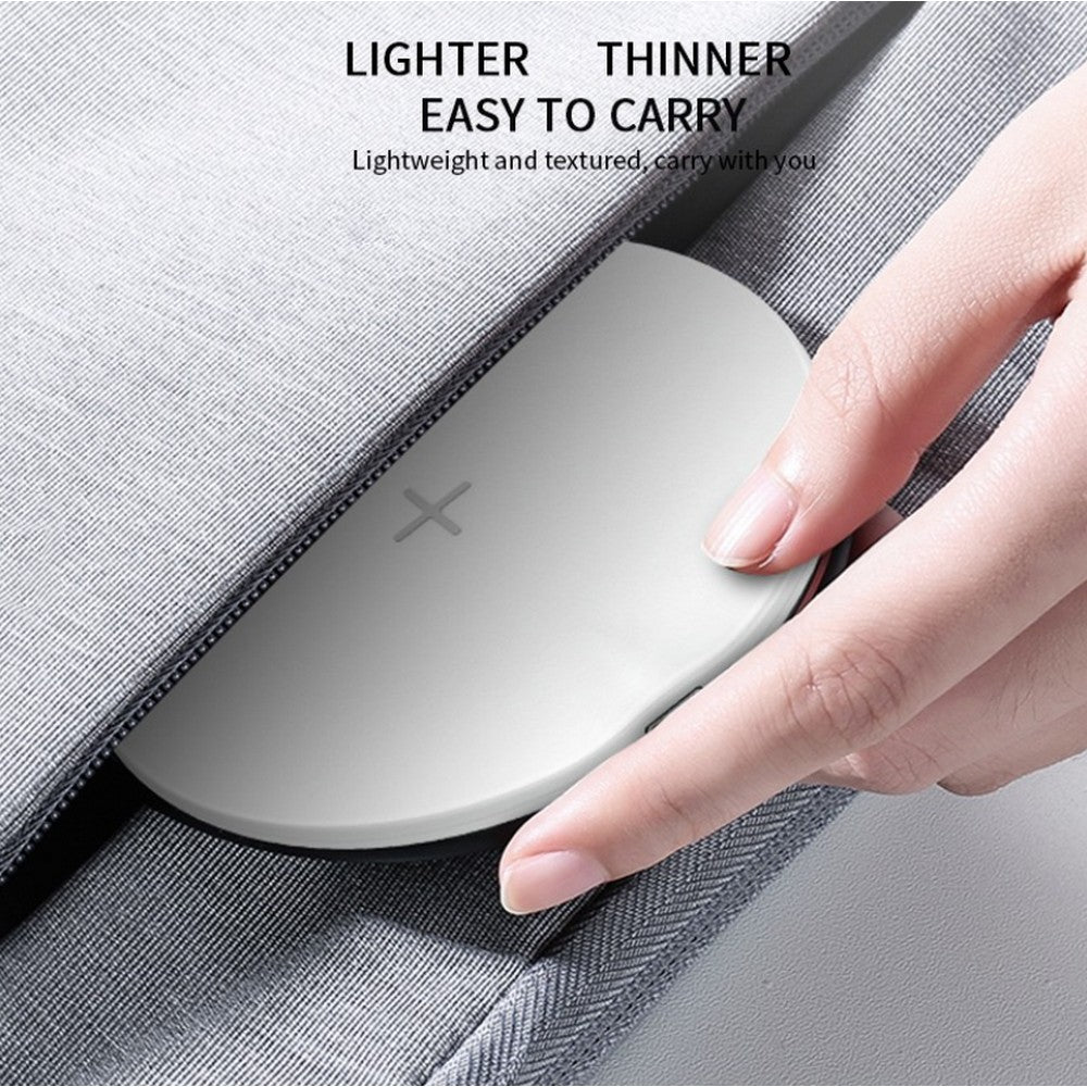 2 Pack 15W Wireless Charger Ultra Thin Mobile Phone Fast Charging Pad Suitable for iPhone 12