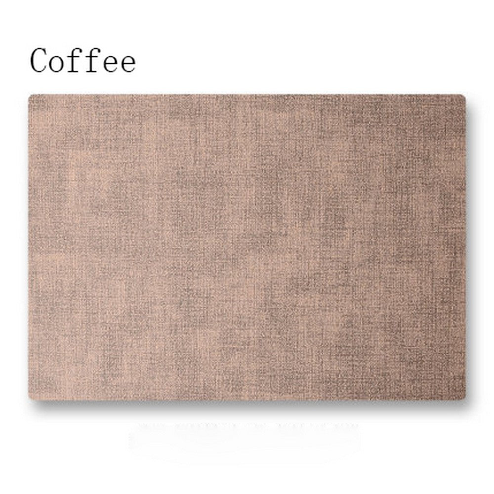 6 Pieces PU Leather Placemat Waterproof Oilproof Table Mat