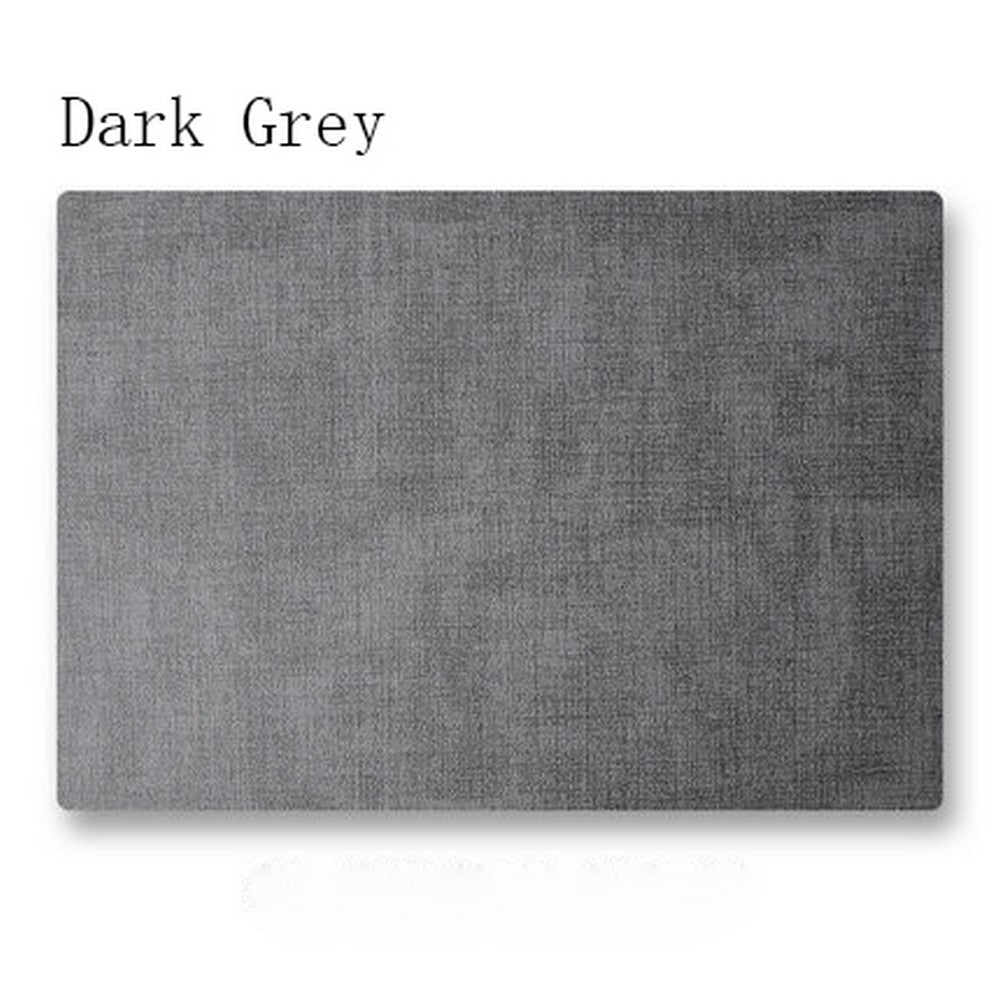 6 Pieces PU Leather Placemat Waterproof Oilproof Table Mat