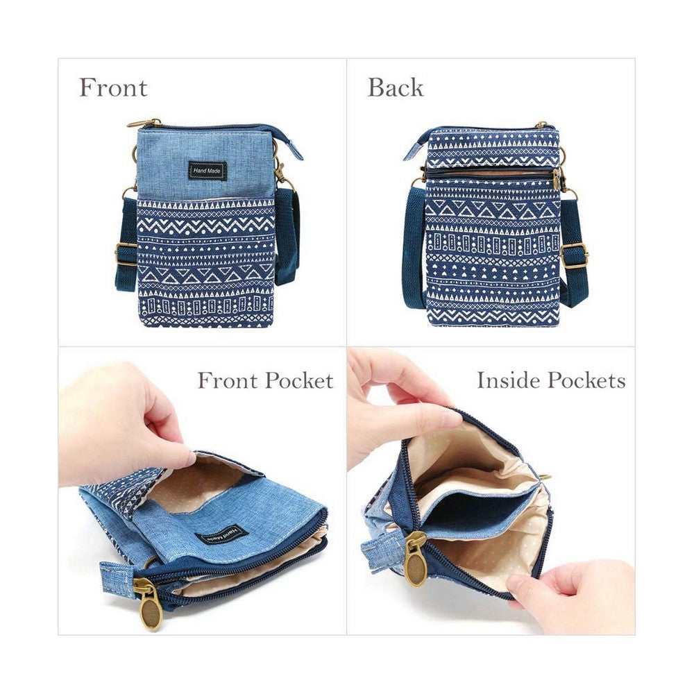 Geometric Pattern Small Cute Crossbody Cell Phone Purse