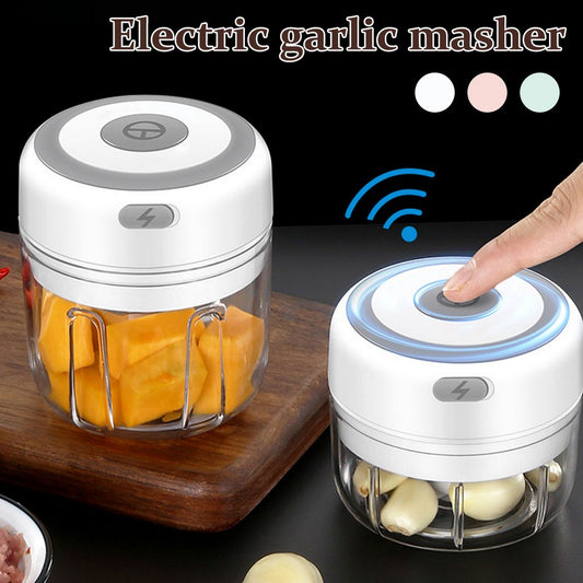 5 Pieces Electric Rechargeable Mini Garlic Chopper Kitchen Meat Chopper Food Blender