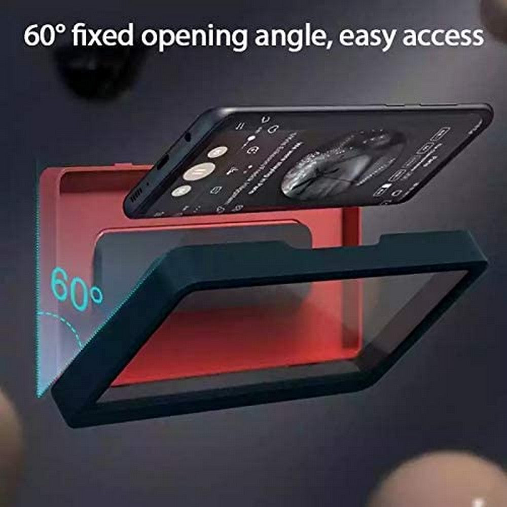 Wall Mount Shower Phone Holder Touchable Phone Storage Box for Kitchen Bathroom