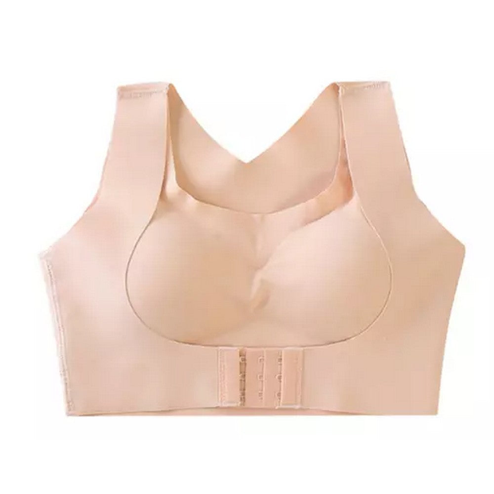 Women Front Buckle Support Bra Wire Free Bra