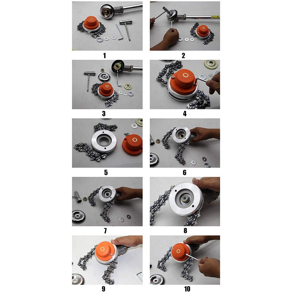 Home Garden Outdoor Weed Trimmer Head Lawn Mower Grass Cutter Tool