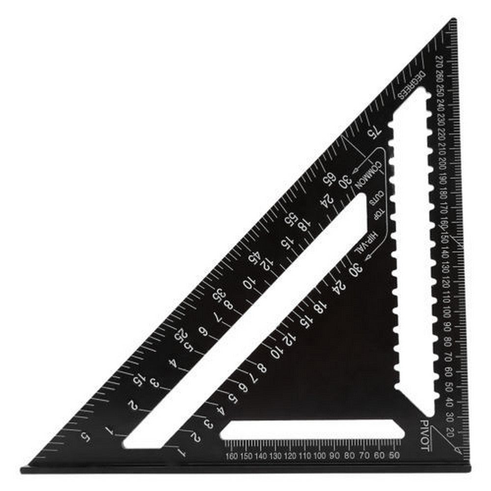 7Inch 12Inch Alloy Triangle Square Ruler Guide High Precision Layout Easy Read Engineer Woodworker Measuring Tool Metric System