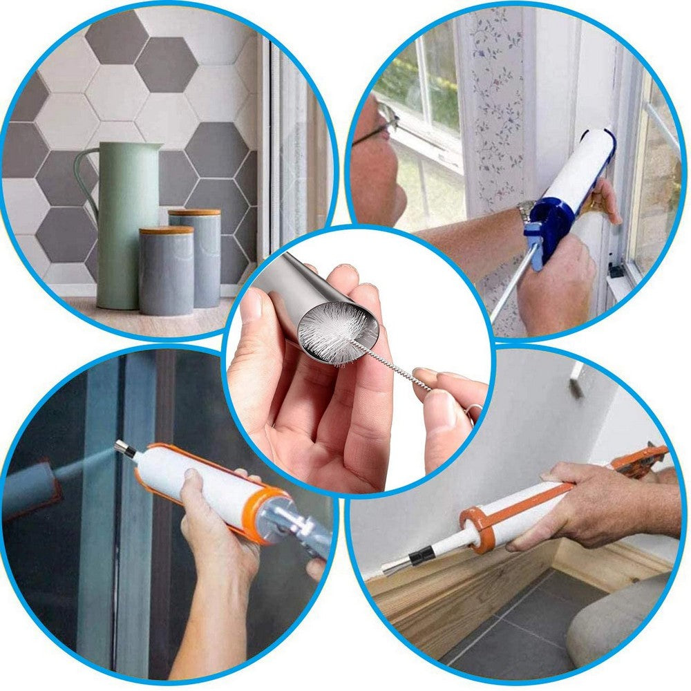 32Pcs 6 In 1 Silicone Caulking Tools Kit Caulk Nozzle Set Applicator Finisher Tools Sealant Finishing Tool Dual Heads Scraper