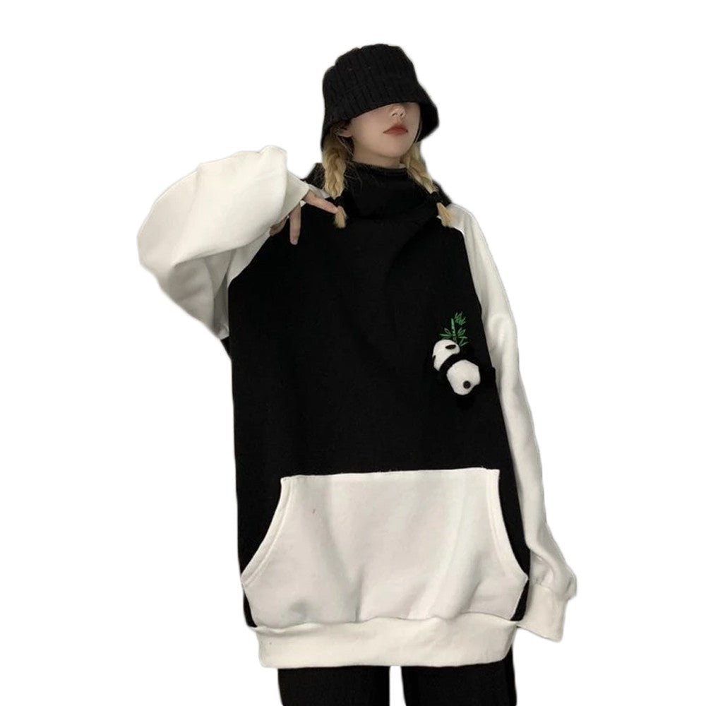 Cute Panda Pullover Oversized Loose Hoodie with Pocket