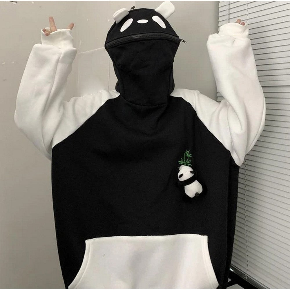 Cute Panda Pullover Oversized Loose Hoodie with Pocket