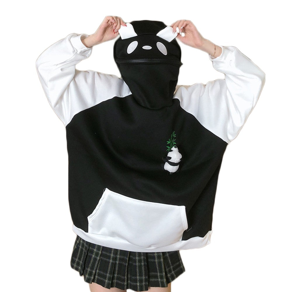 Cute Panda Pullover Oversized Loose Hoodie with Pocket