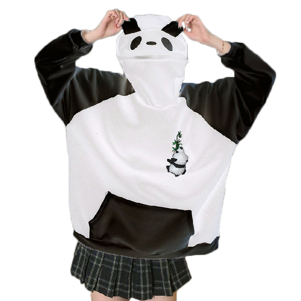 Cute Panda Pullover Oversized Loose Hoodie with Pocket