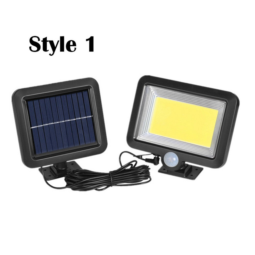 4 Pack Outdoor 100 COB Solar Powered Sensor Lights Split Motion Sensor Wall Lamp with Ajustable Solar Panel for Garden Yard