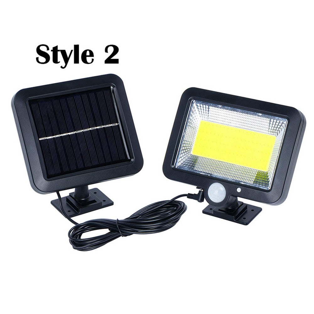 4 Pack Outdoor 100 COB Solar Powered Sensor Lights Split Motion Sensor Wall Lamp with Ajustable Solar Panel for Garden Yard
