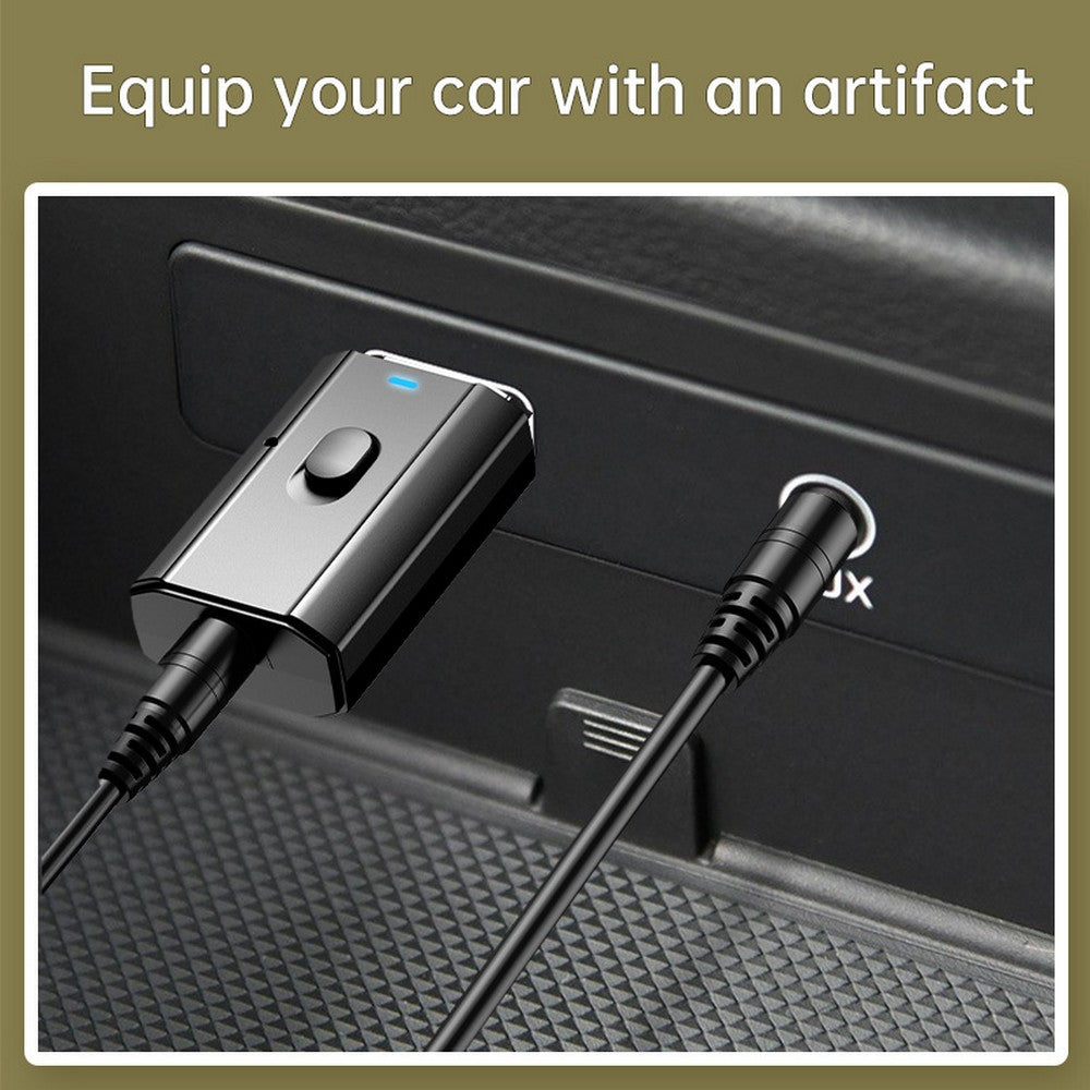 2 Pack 2 Modes Car Bluetooth Adapter Home Speaker Bluetooth Transmitter Receiver with 3.5mm Aux Jack Stereo Cable