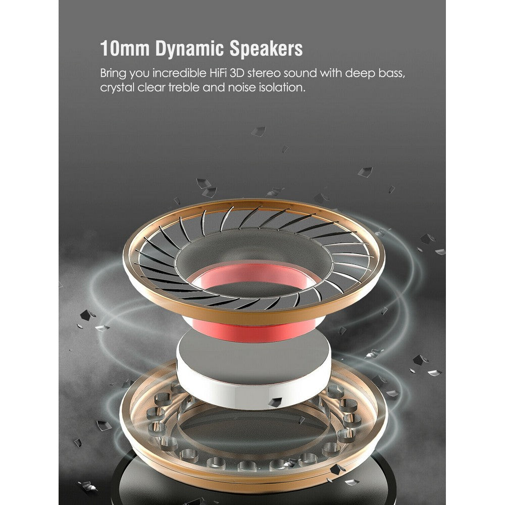 Q62 Bluetooth 5.0 TWS Stereo HiFi Sound Wireless Earbuds Sweatproof Earphone with LED Charging Case