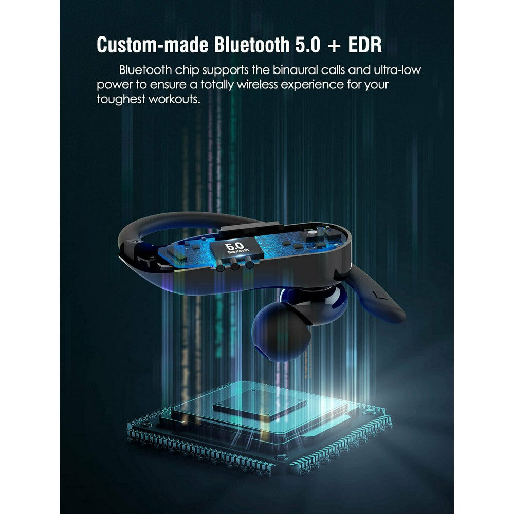 Q62 Bluetooth 5.0 TWS Stereo HiFi Sound Wireless Earbuds Sweatproof Earphone with LED Charging Case