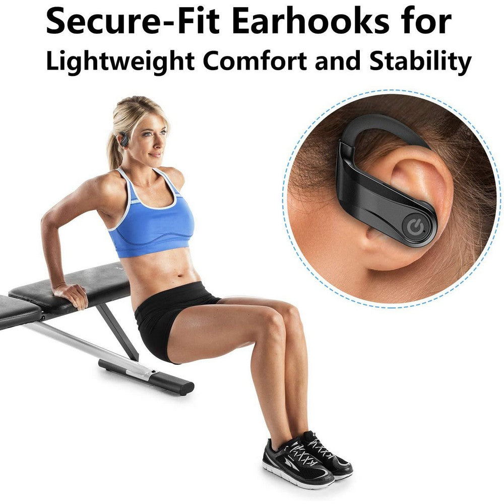 Q62 Bluetooth 5.0 TWS Stereo HiFi Sound Wireless Earbuds Sweatproof Earphone with LED Charging Case