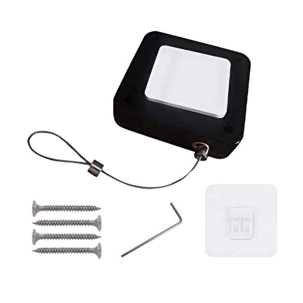 4 Pack Self Adhesive Self Closing Automatic Door Closer with with 1M Strong Tensile Force Steel Drawstring Wire