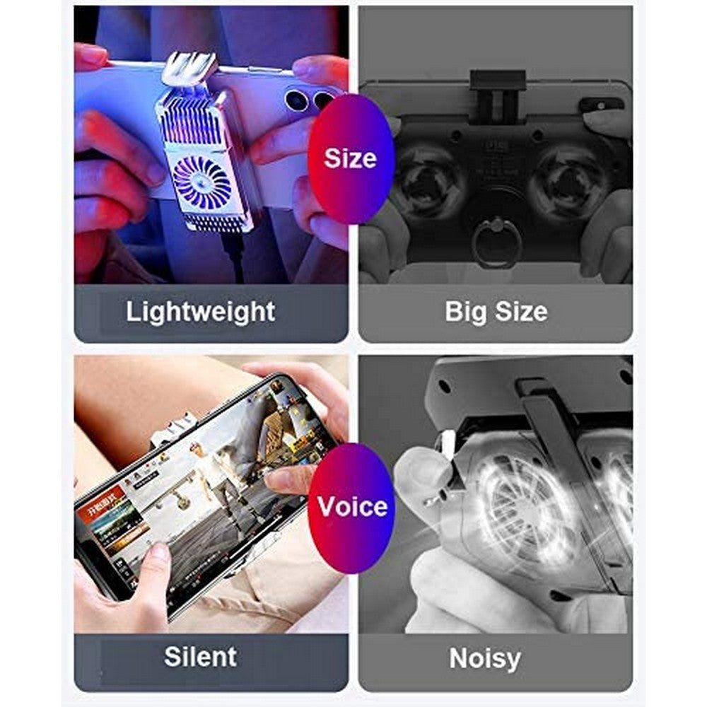 Lightweight Cell Phone Cooler Semiconductor Refrigeration Phone Cooling Fan Heat Sink Phone Radiator for Playing Games Lives Watch Videos for iPhone Android Phone