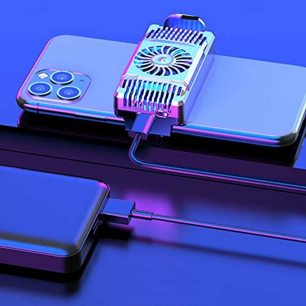 Lightweight Cell Phone Cooler Semiconductor Refrigeration Phone Cooling Fan Heat Sink Phone Radiator for Playing Games Lives Watch Videos for iPhone Android Phone