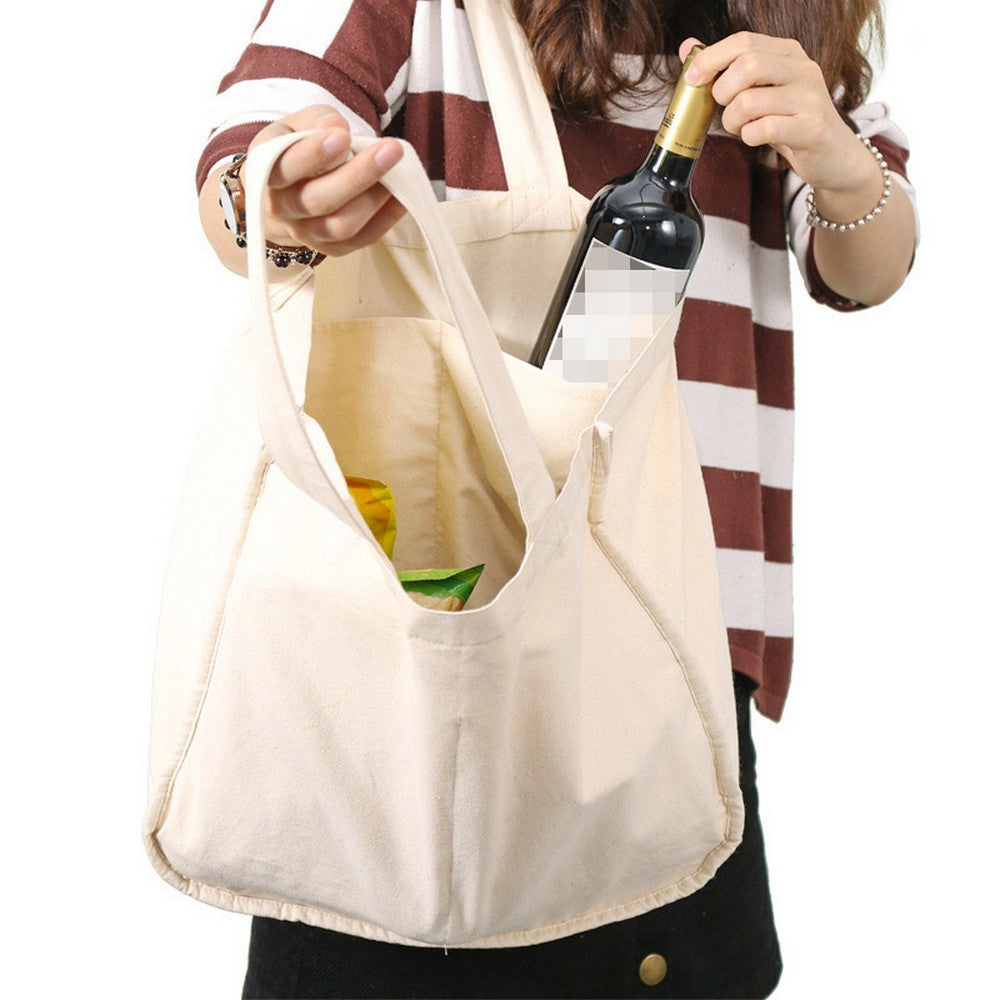 3 Pack Canvas Grocery Shopping Bags Reusable Eco friendly Cotton Tote Bags