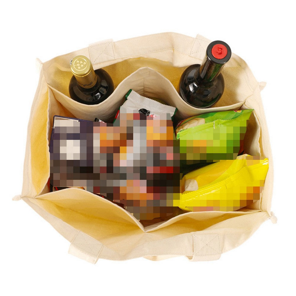 3 Pack Canvas Grocery Shopping Bags Reusable Eco friendly Cotton Tote Bags