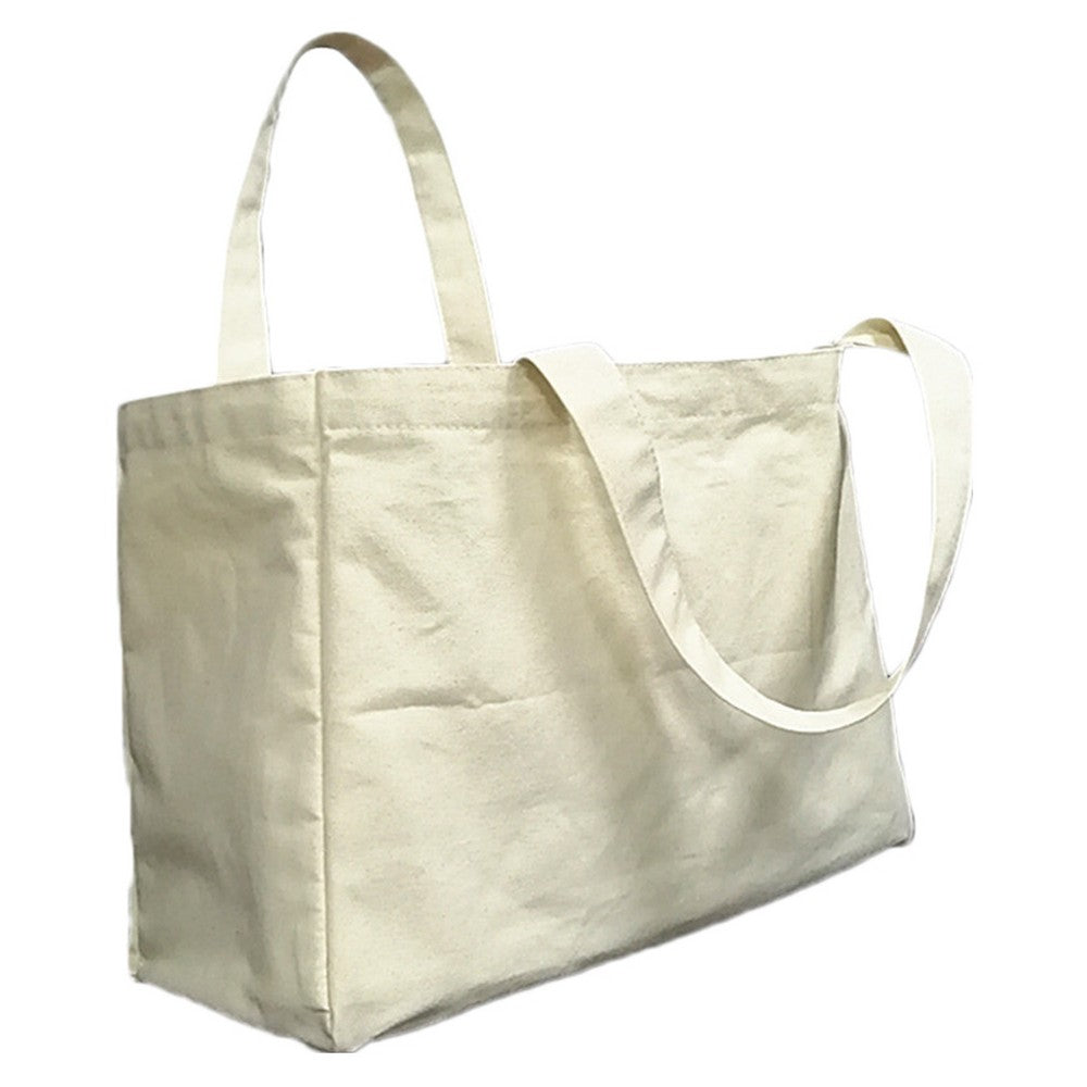 3 Pack Canvas Grocery Shopping Bags Reusable Eco friendly Cotton Tote Bags