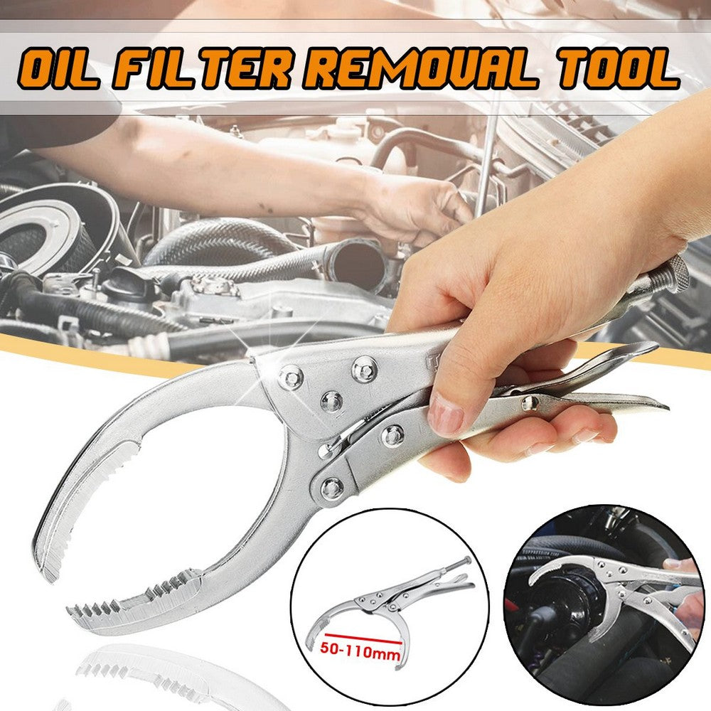 Adjustable Car Oil Filter Plier Remover Wrench Vise Spanner Tool Locking Grip