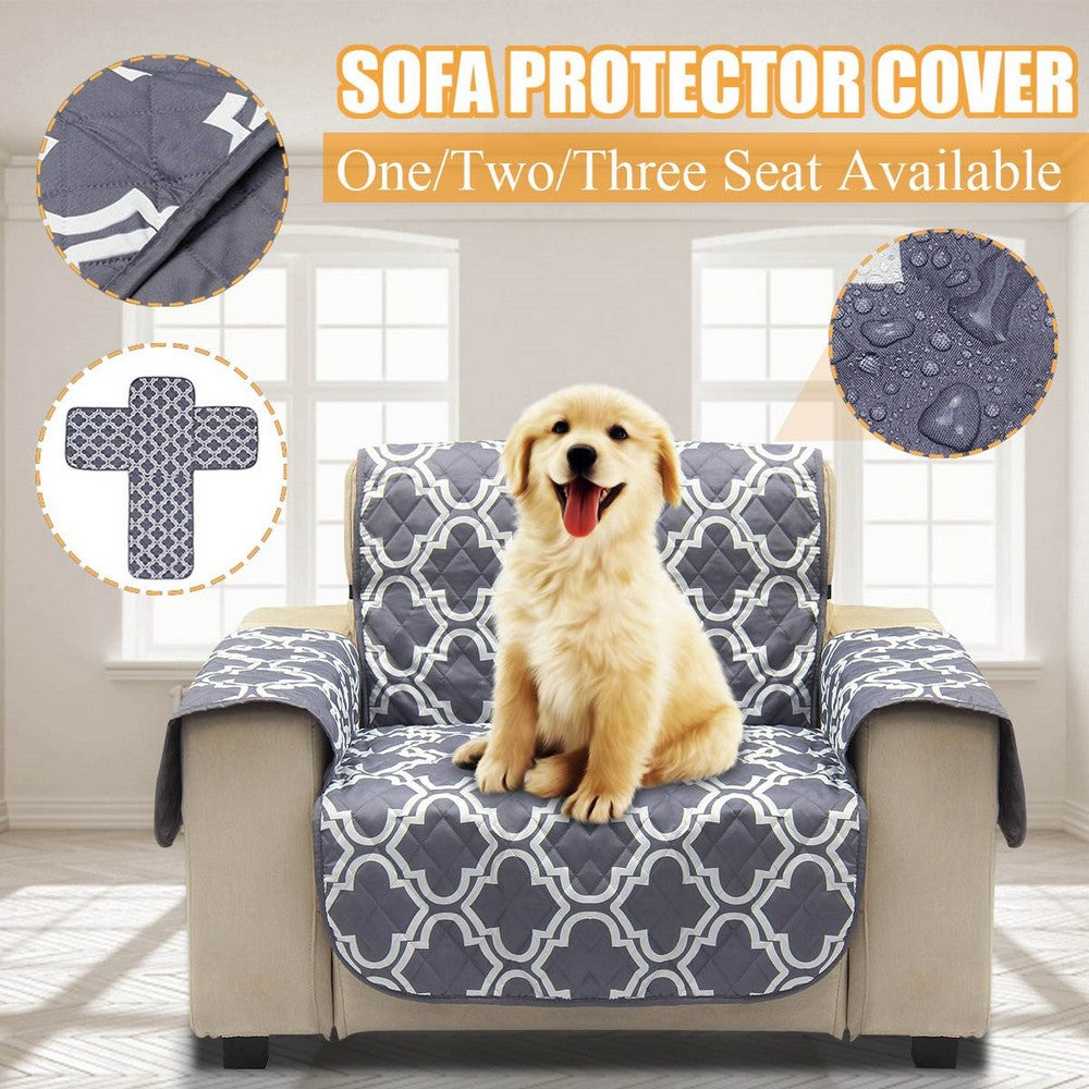 Sofa Couch Protective Cover Removable Waterproof Pet Dog Seat Cover with Anti Slip Strap