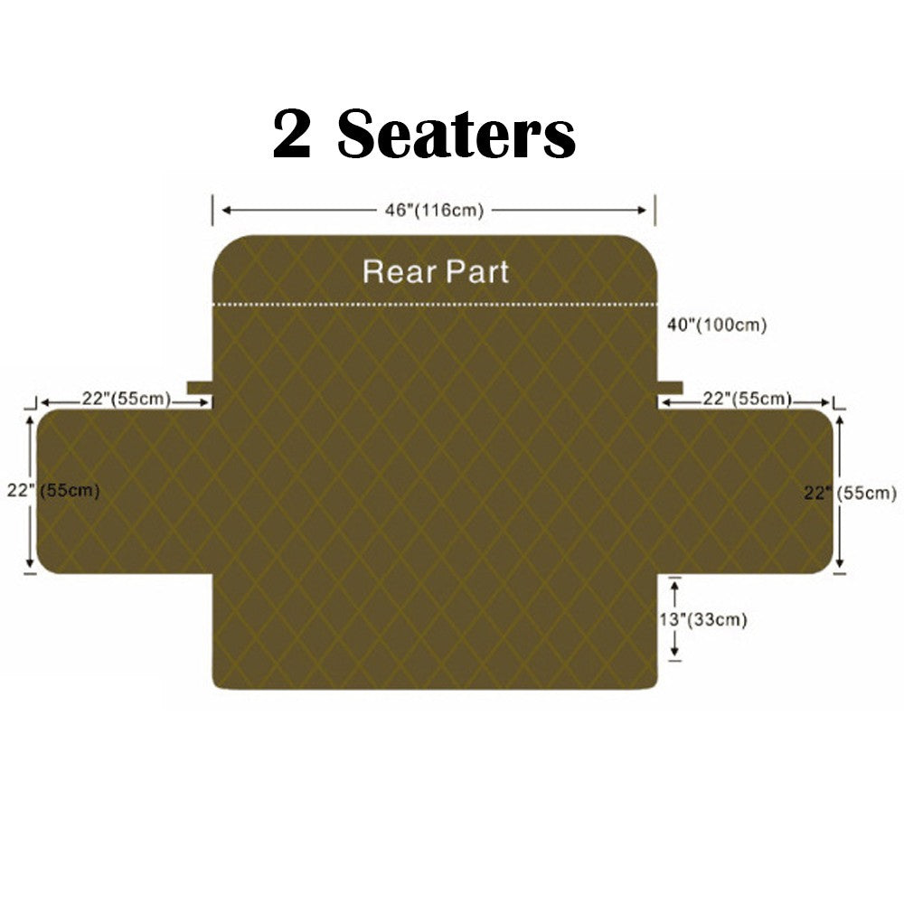 Sofa Couch Protective Cover Removable Waterproof Pet Dog Seat Cover with Anti Slip Strap