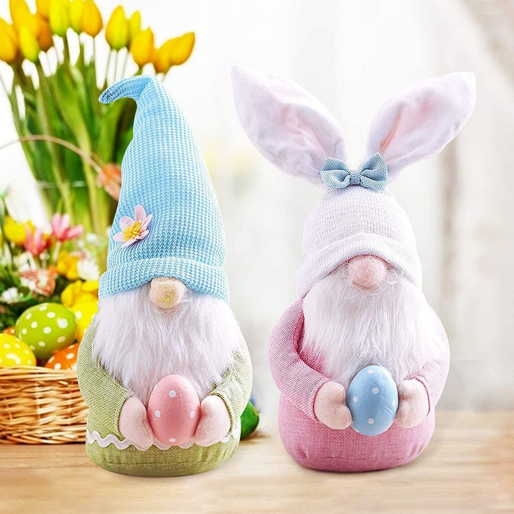 2 X Home Easter Decorations Ornaments Gnome Faceless Doll for Kids
