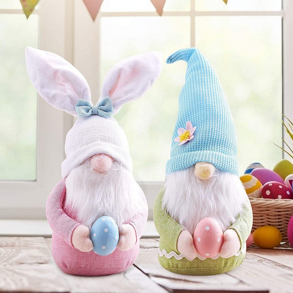 2 X Home Easter Decorations Ornaments Gnome Faceless Doll for Kids