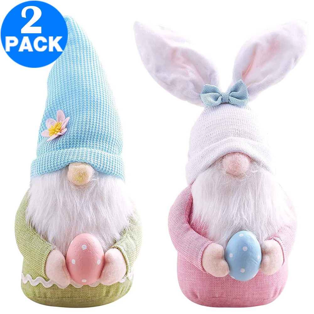 2 X Home Easter Decorations Ornaments Gnome Faceless Doll for Kids