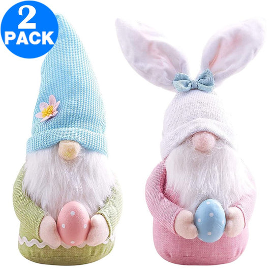 2 X Home Easter Decorations Ornaments Gnome Faceless Doll for Kids