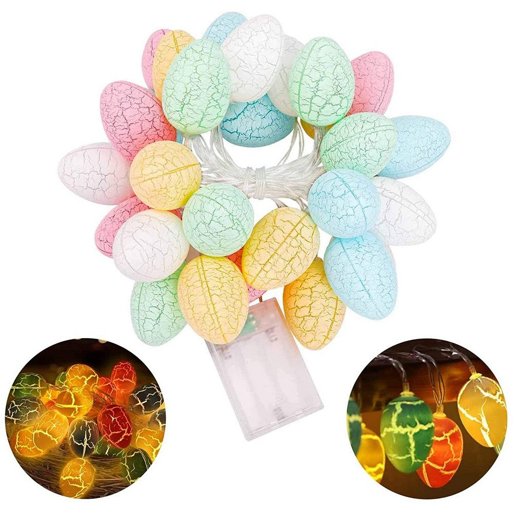 2 Modes 20LED Easter Decoration Lights Battery Operated Egg String Lights Home Fairy Lights Festival Party Lamps
