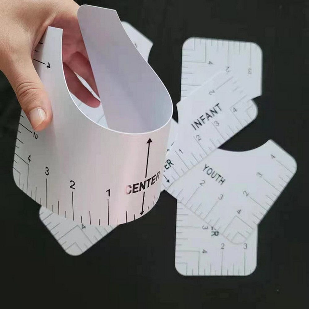 2 X 4Pcs T Shirt Alignment Rulers Guide DIY Craft Tools Kit T Shirt Centering Tools Set Adult Youth Toddler Infant