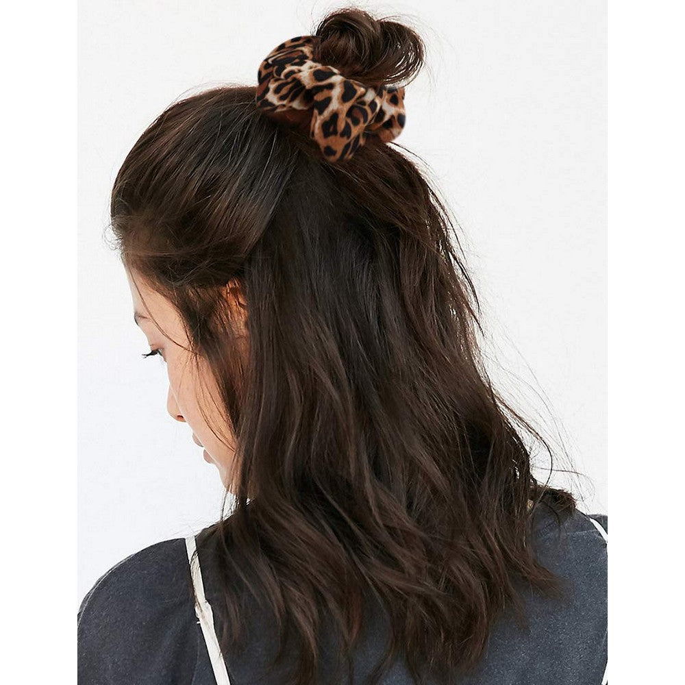 6PCS Women Solid Color Zipper Pocket Velvet Scrunchies Hair Ties Girl Stuff Scrunchy Hair Elastic Bands for Sister Friend Set C
