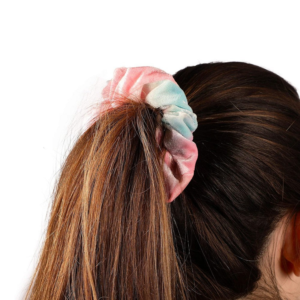 6PCS Women Dye Zipper Pocket Velvet Scrunchies Hair Ties Girl Stuff Scrunchy Hair Elastic Bands for Sister Friend