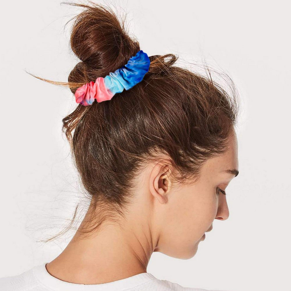 6PCS Women Dye Zipper Pocket Velvet Scrunchies Hair Ties Girl Stuff Scrunchy Hair Elastic Bands for Sister Friend
