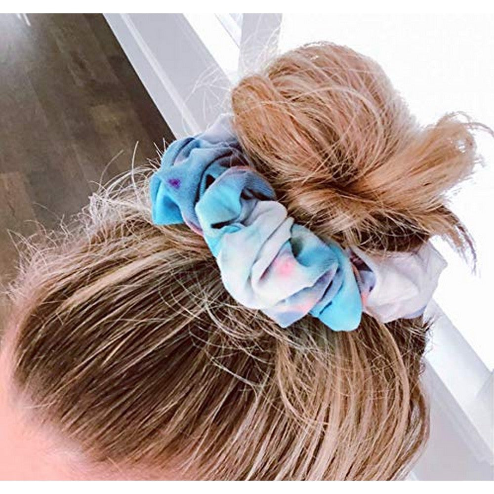 6PCS Women Dye Zipper Pocket Velvet Scrunchies Hair Ties Girl Stuff Scrunchy Hair Elastic Bands for Sister Friend