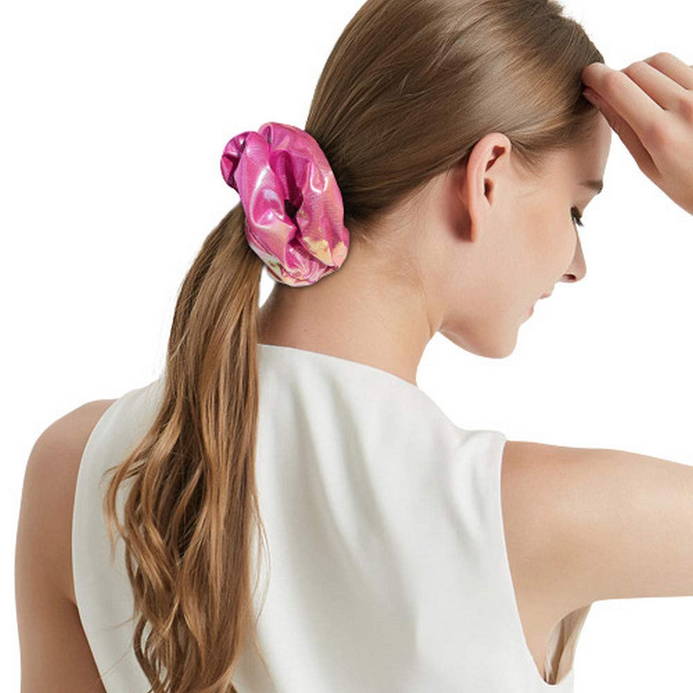 7PCS Women Shiny Metallic Zipper Pocket Velvet Scrunchies Hair Ties Girl Stuff Scrunchy Hair Elastic Bands for Sister Friend
