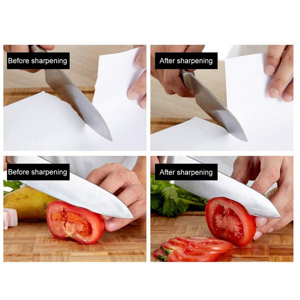 2 X USB Electric Knife Sharpener Kitchen Knives Sharpening System Quickly Sharpening Tool