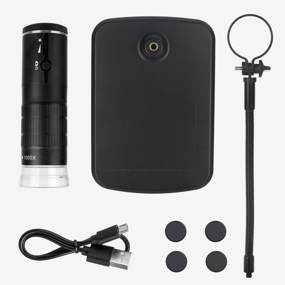 Wireless Digital Microscope 50X to 1000X WiFi Microscope Camera Magnifier with 8 LED Light Not Support PC