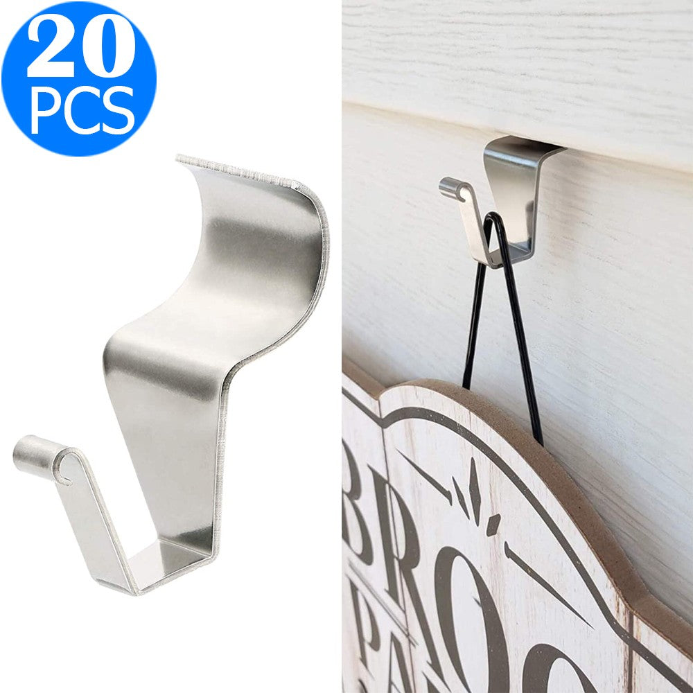2 X 10PCS No Hole Needed Vinyl Siding Hanger Hooks Set Outdoor Siding Clips Decorations Stainless Steel Hanger