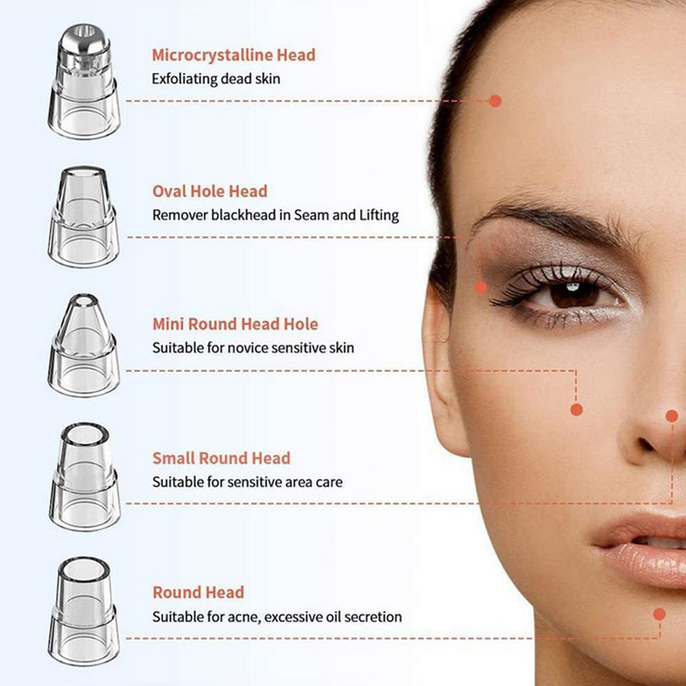 Visible Rechargeable 3 Suction Blackhead Remover Camera Vacuum Pore Acne Cleaner